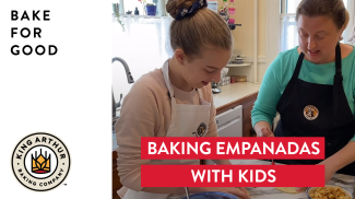 Amy and Grace filling empanadas together